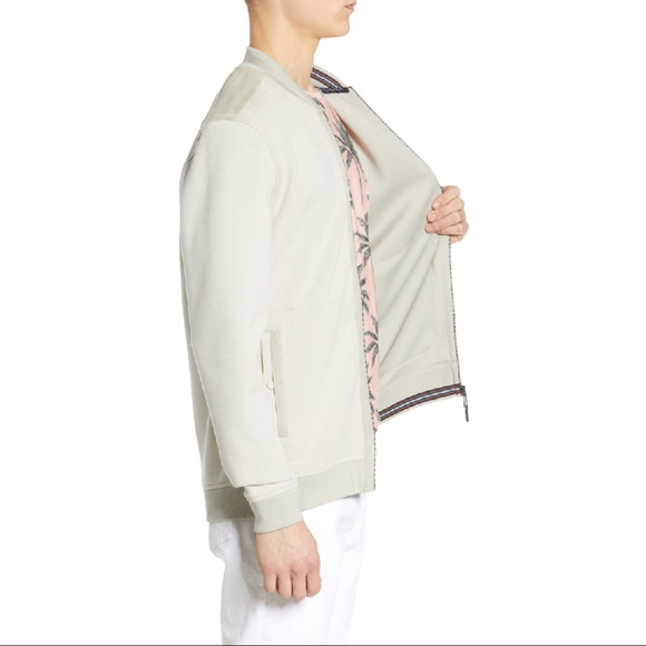 Ted Baker Livid Slim Fit Bomber Jacket Natural 5/L - Picture 3 of 10